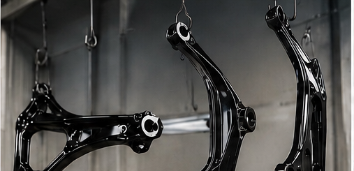 Pièces de suspension noires brillantes