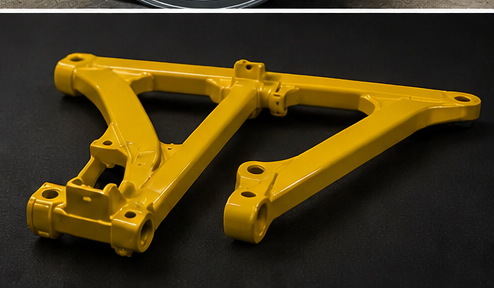 Triangle de suspension thermolaqué en jaune